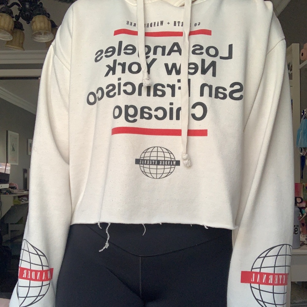 Copped oversized sweater